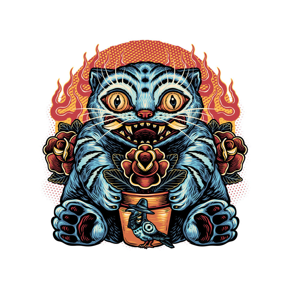 Blue Tiger Red Flame
