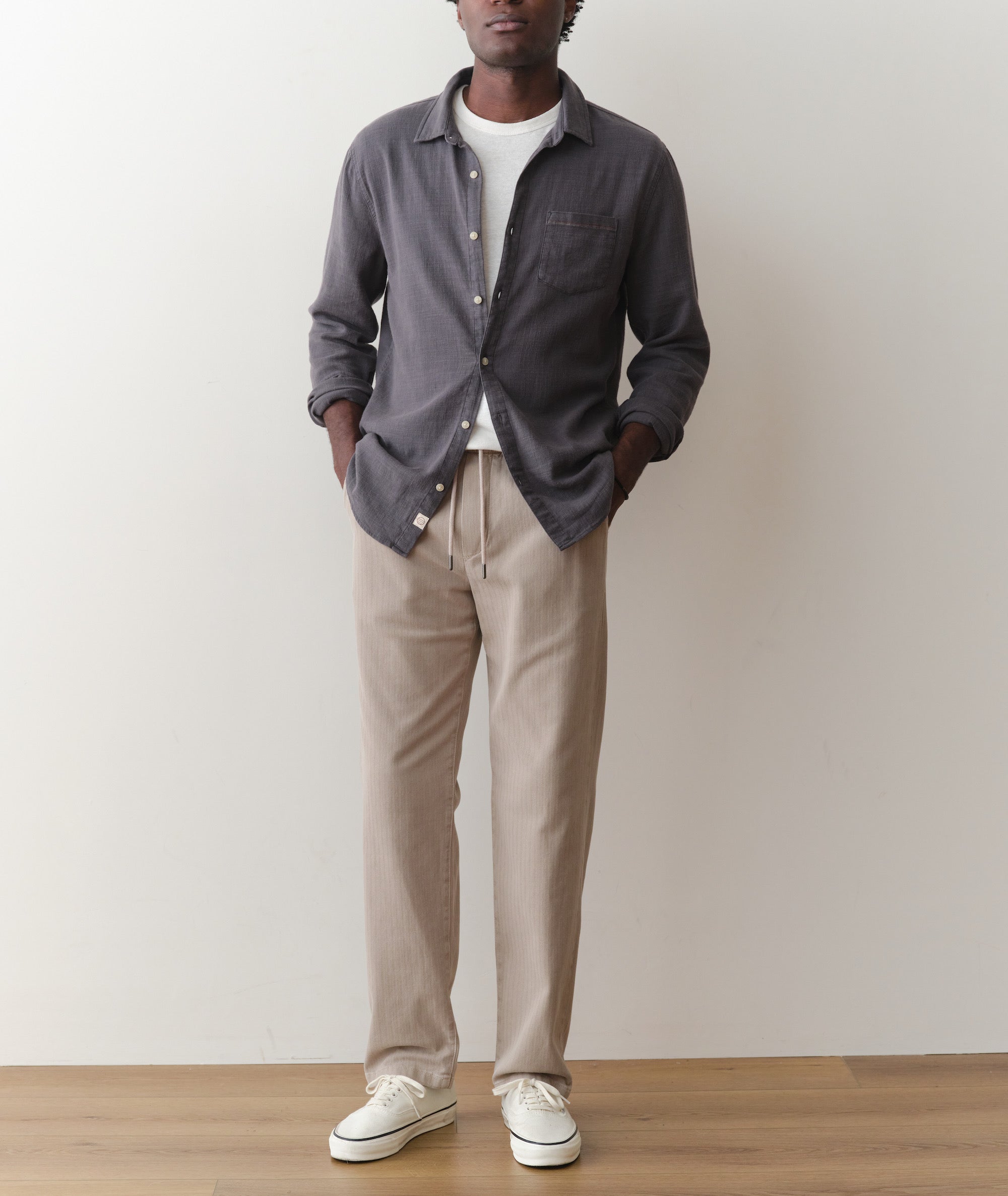 Saturday Relaxed Fit Herringbone Pant