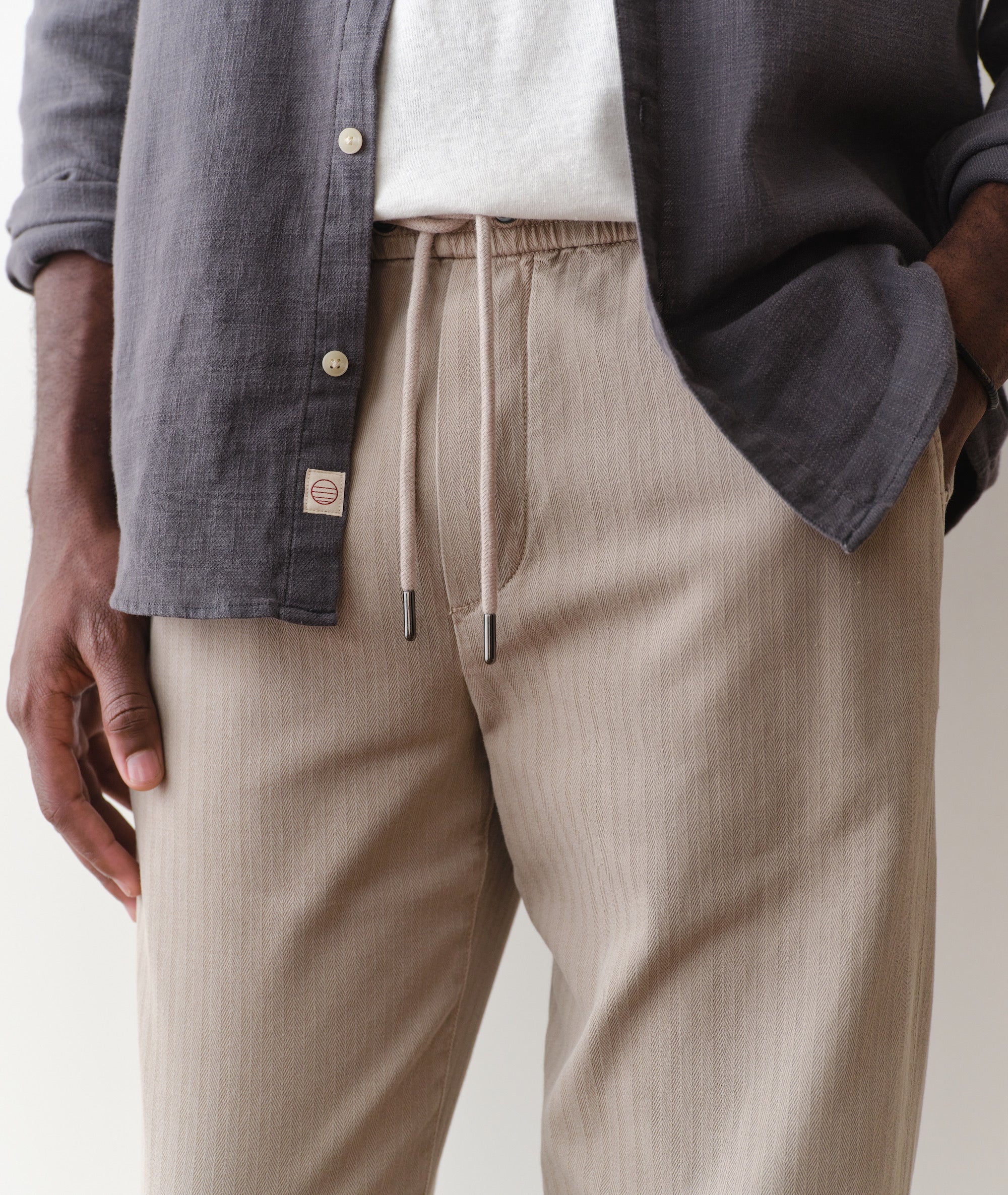 Saturday Relaxed Fit Herringbone Pant
