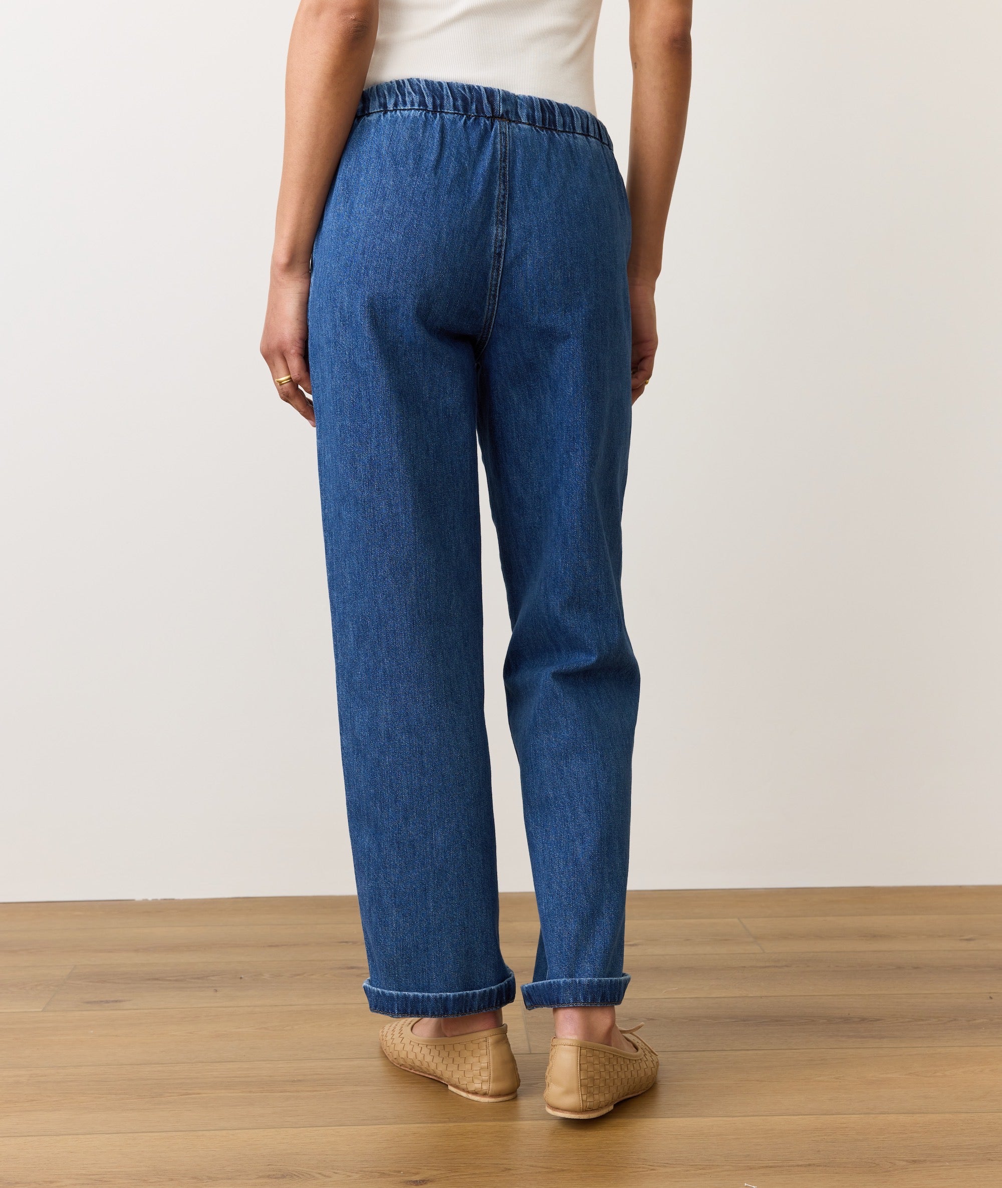 Drawstring Denim Pant