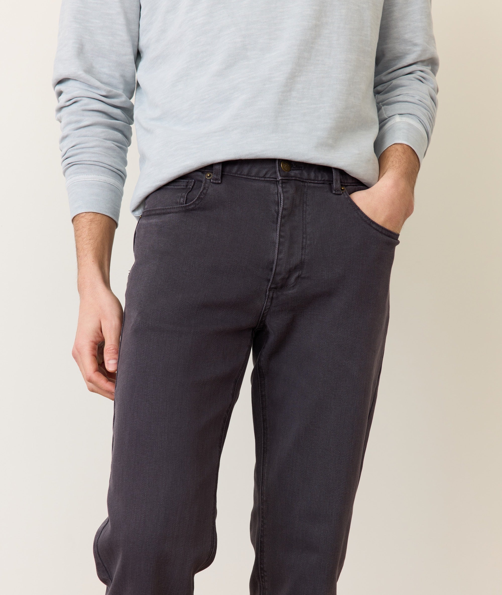 5 Pocket Slim Straight Twill Pant