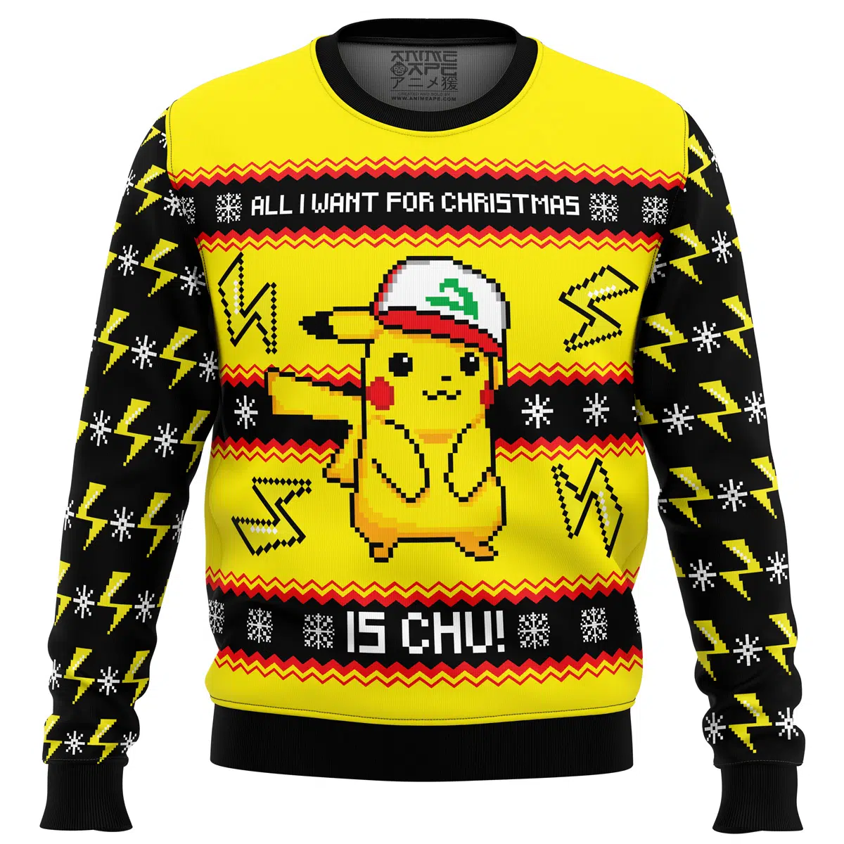 All I Want For Christmas Is Chu Christmas Pikachuu Pokemonn Ugly Christmas Sweater