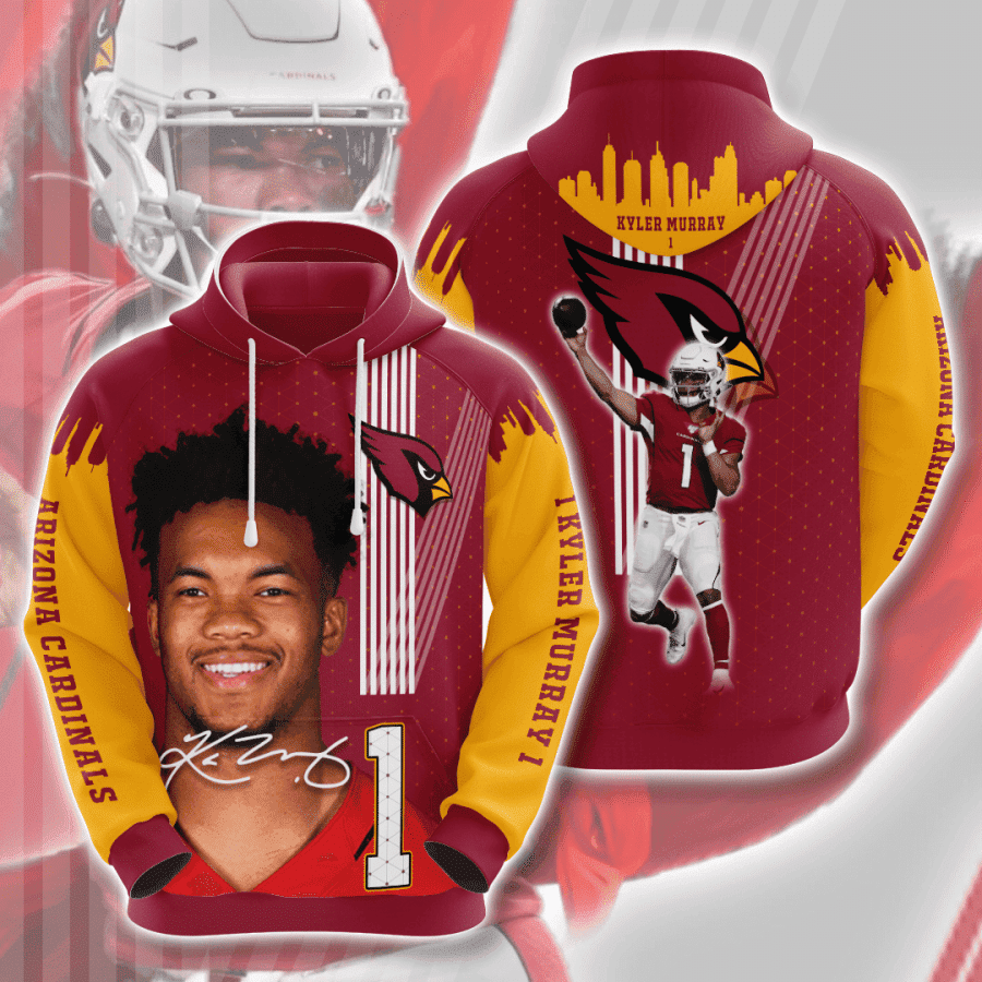 Arizona Cardinals Kyler Murray 1 Hoodie Zip Hoodie