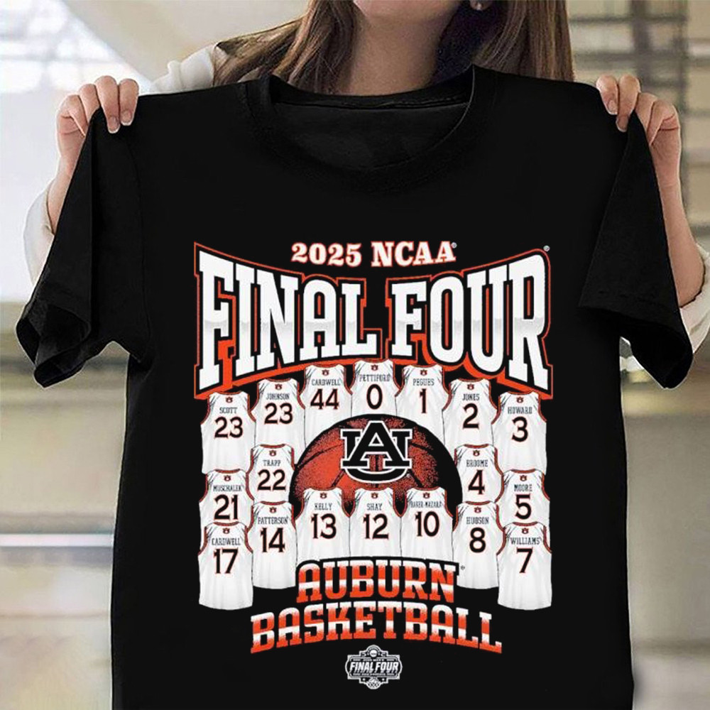 Auburn Tigers 2025 NCAA Mens Basketball Final Four Jersey Madness T-Shirt Gift For Him