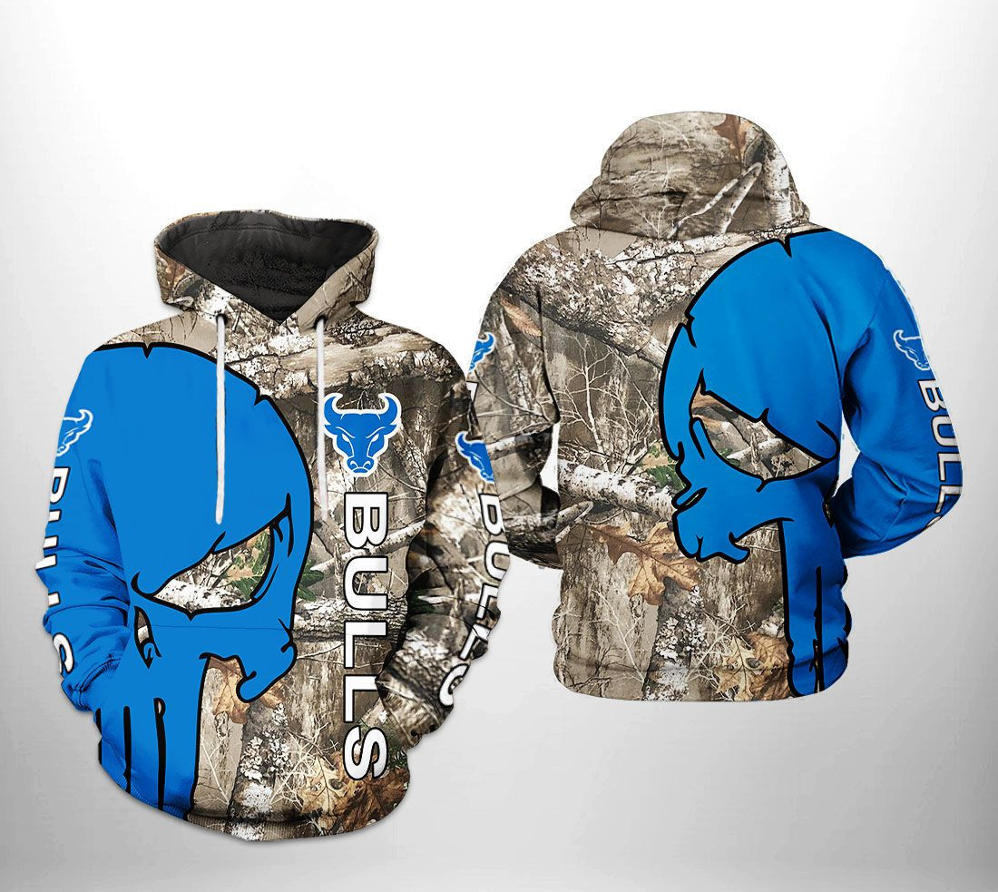 Buffalo Bulls NCAA Camo Veteran Hunting Hoodie Zip Hoodie