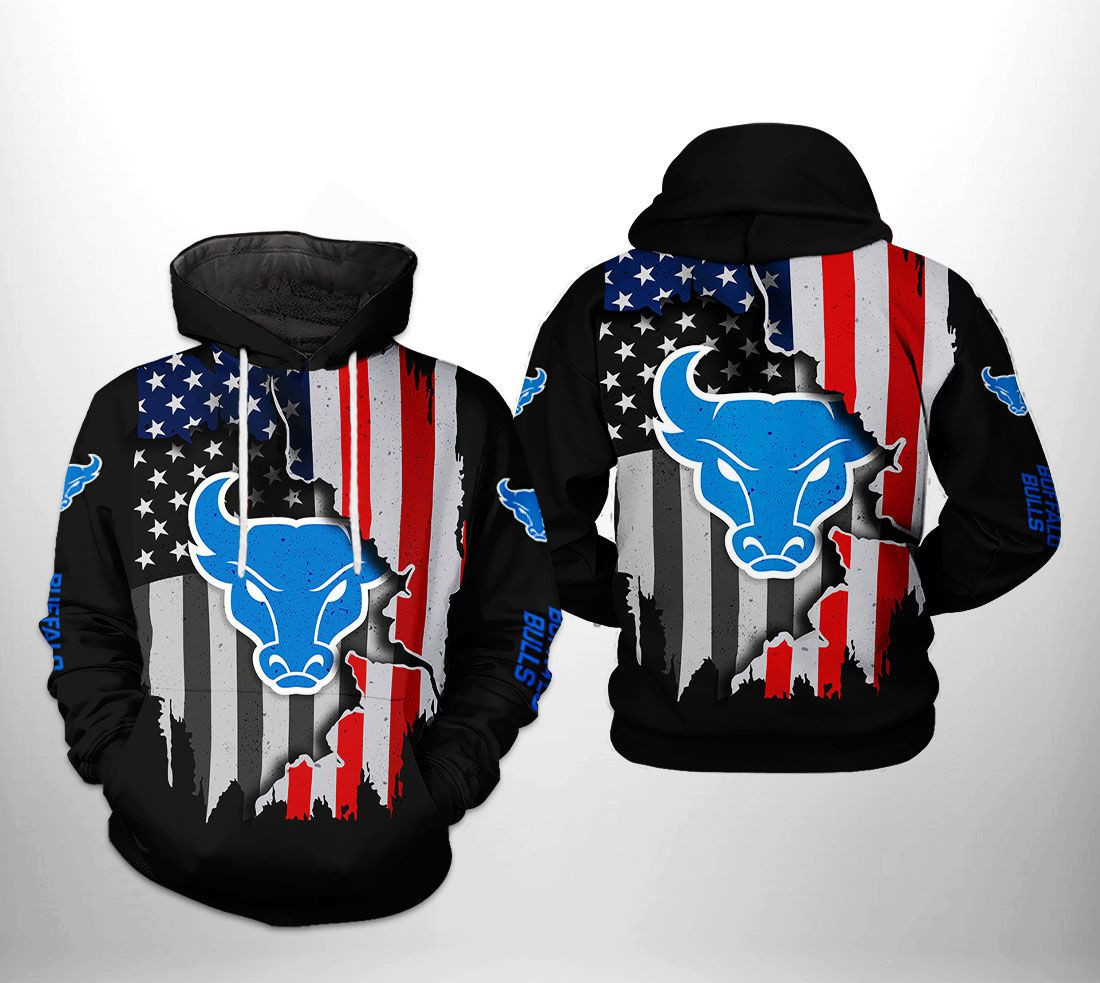 Buffalo Bulls NCAA US Flag Hoodie Zip Hoodie Version 2633