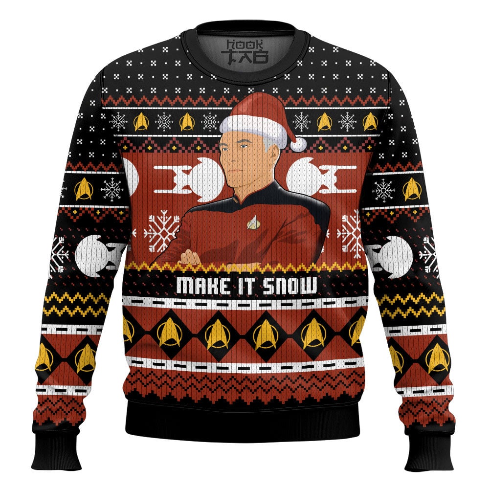 Captain Picard Give me some Snow Christmas Ugly Sweater