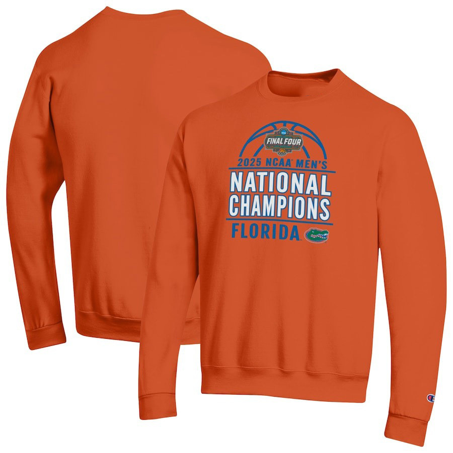 Champion Orange Florida Gators 2025 NCAA Mens Basketball National Champions Sweatshirt