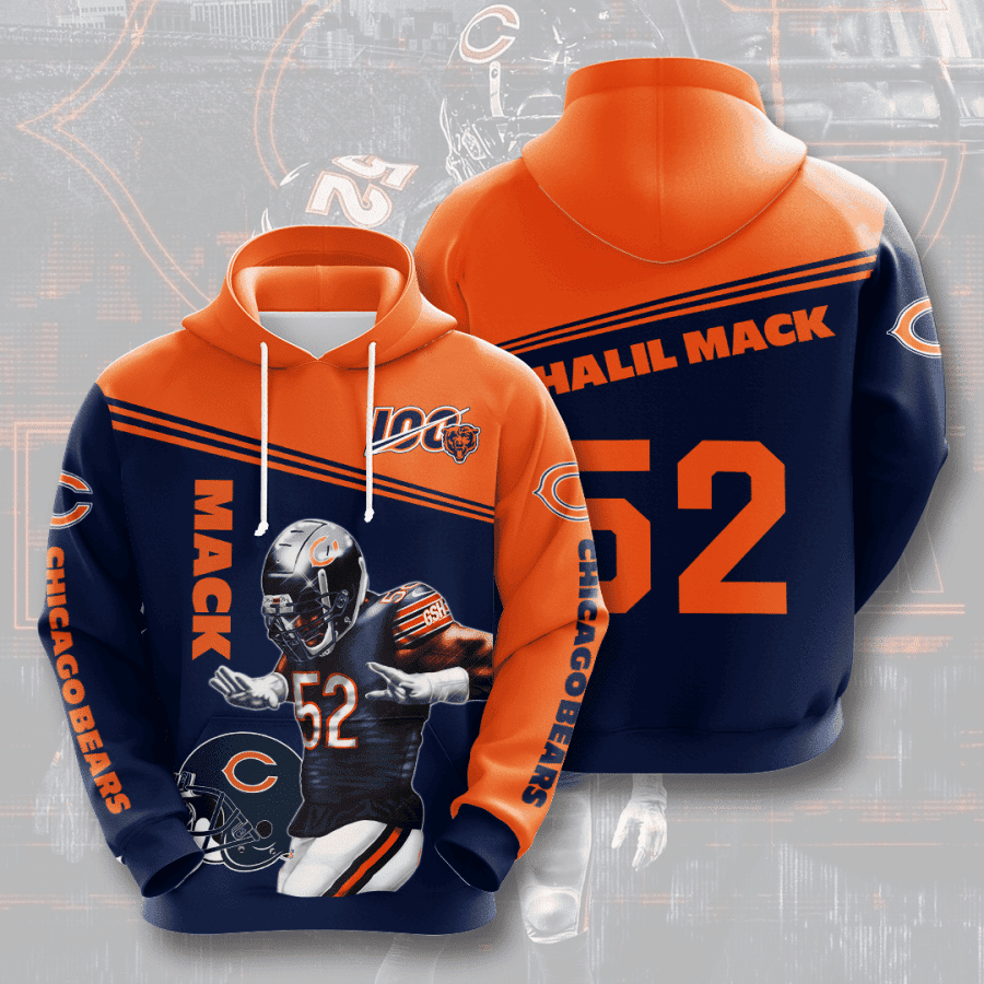 Chicago Bears Mack 52 Hoodie Zip Hoodie Version 1505