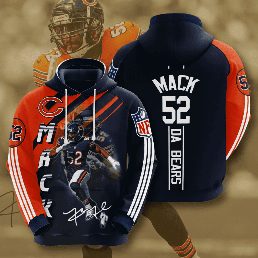 Chicago Bears Mack 52 Hoodie Zip Hoodie Version 2576