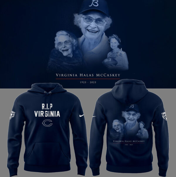 Chicago Bears NFL 2025 ËœR.I.P Virginia Halas McCaskey Hoodie Gifts For Fans