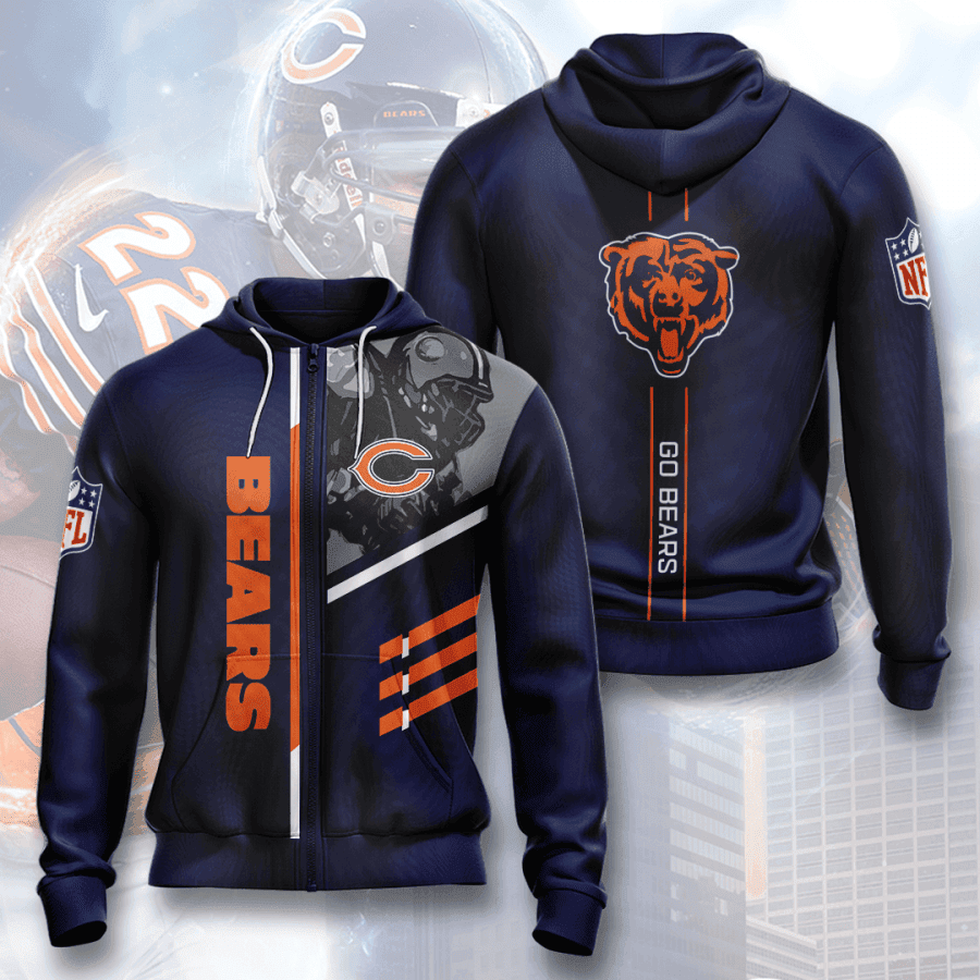 Chicago Bears Team Hoodie Zip Hoodie