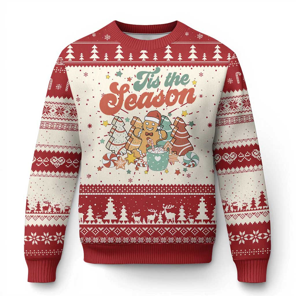 Christmas Cookies Retro Groovy Ugly Christmas Sweater