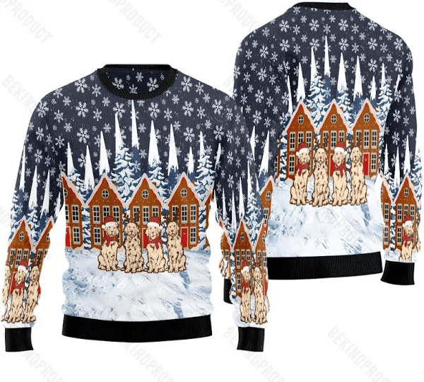 Christmas Golden Retriever Dog Ugly Christmas Sweater