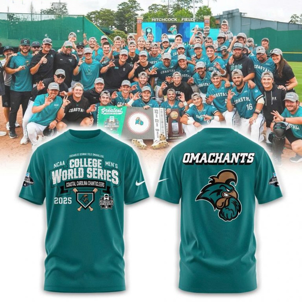 Coastal Carolina Chanticleers NCAA Baseball College World Series 2025 Shirt NCAA Merch