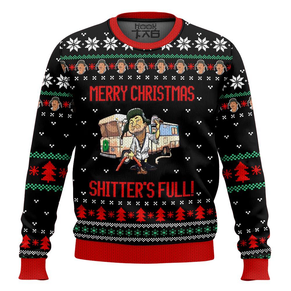 Cousin Eddie Merry Christmas Shitters Full National Lampoons Vacation Ugly Sweater