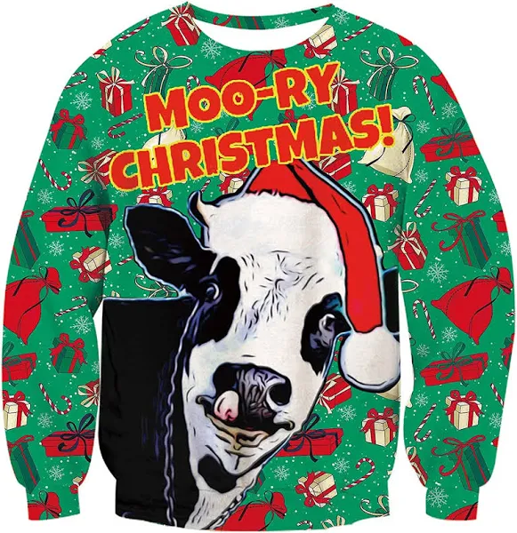 Cow Moor-Ry Ugly Christmas Sweater