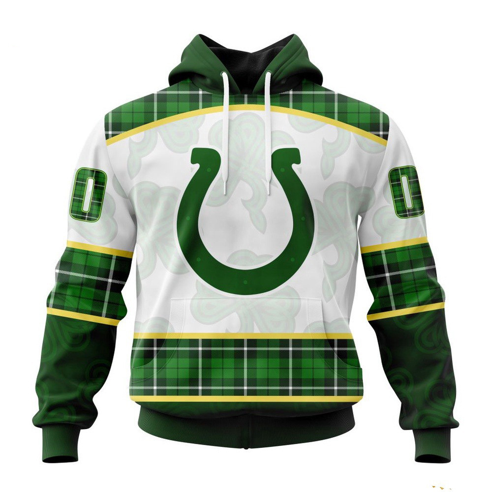 Custom NFL Indianapolis Colts St Patricks Day Hoodie Football Gifts For Men
