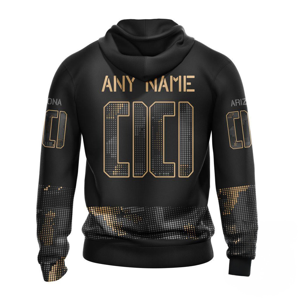 Custom NHL Arizona Coyotes Veterans Military Appreciation Hoodie Presents For Hockey Lovers