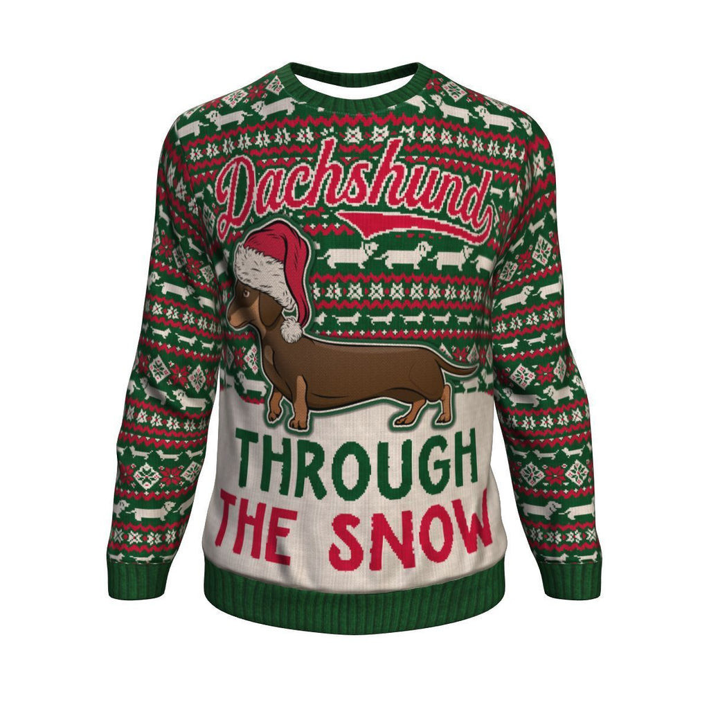 Dachshund Through The Snow Ugly Christmas Sweater