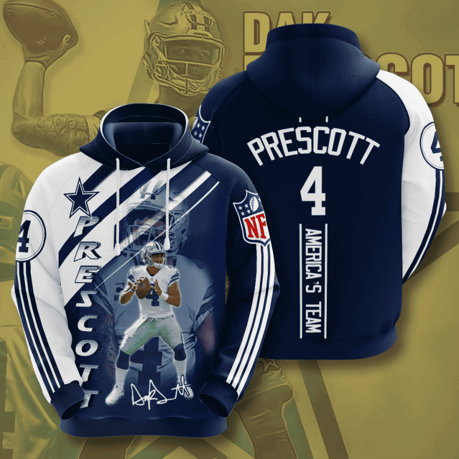 Dallas Cowboys Dak Prescott Hoodie Zip Hoodie