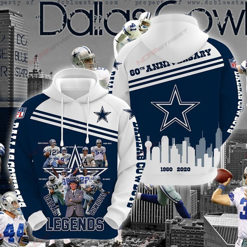 Dallas Cowboys Hoodie Zip Hoodie Version 1973