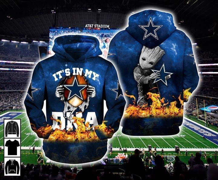 Dallas Cowboys Its My Dna Groot Zip Hoodie Zip Hoodie