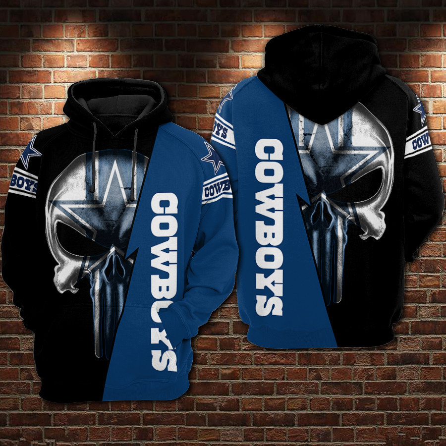Dallas Cowboys Skull Hoodie Zip Hoodie Version 1374