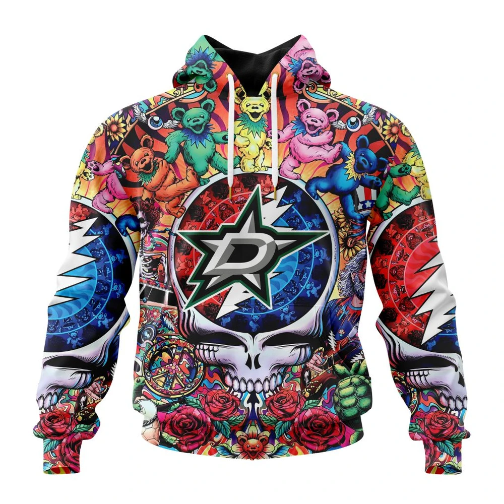 Dallas Stars Grateful Dead NHL Hoodie St2304 â€œ Hockey x Music Special