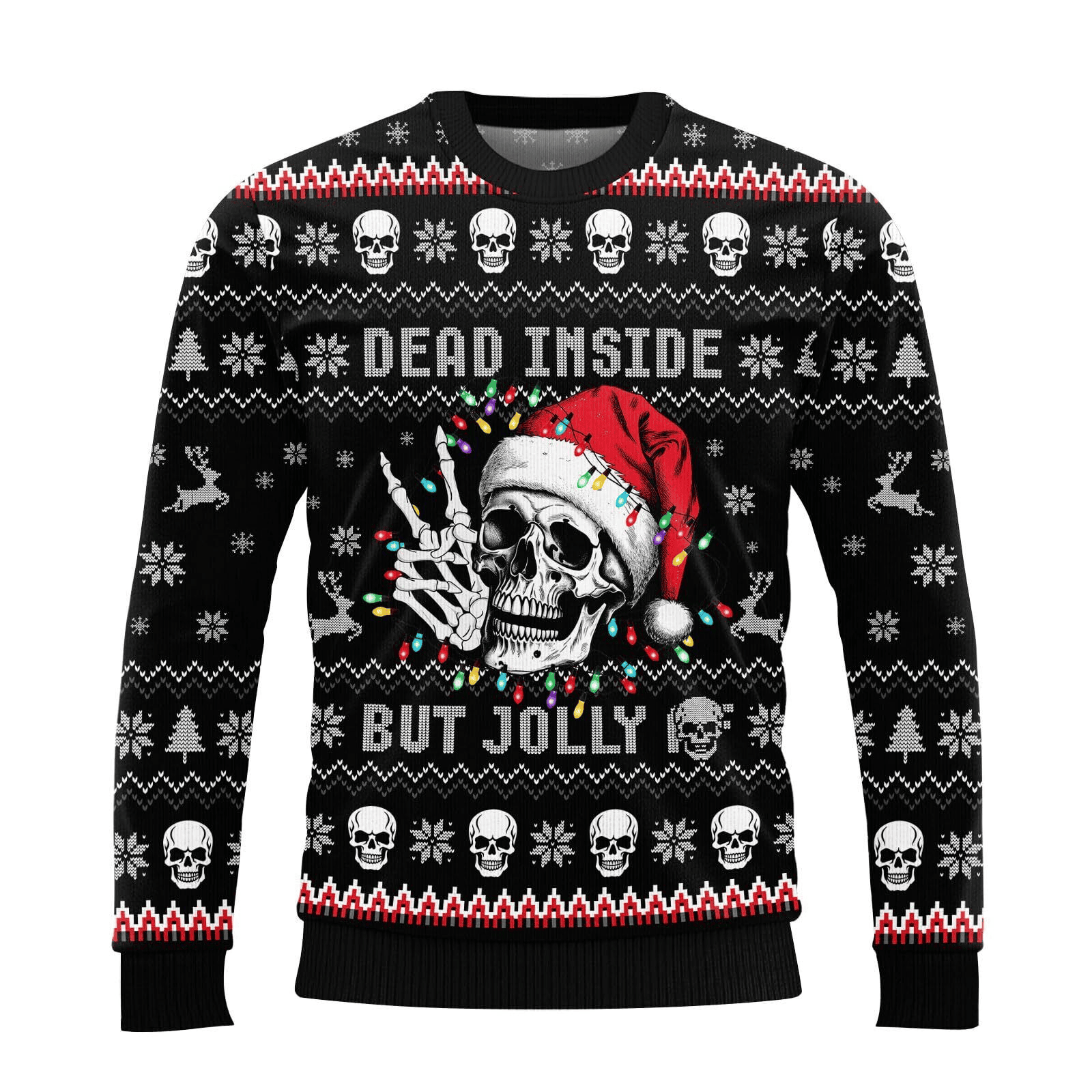 Dead Inside But Jolly Ugly Christmas Sweater