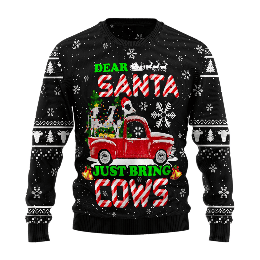 Dear Santa Just Bring Cow Ugly Christmas Sweater
