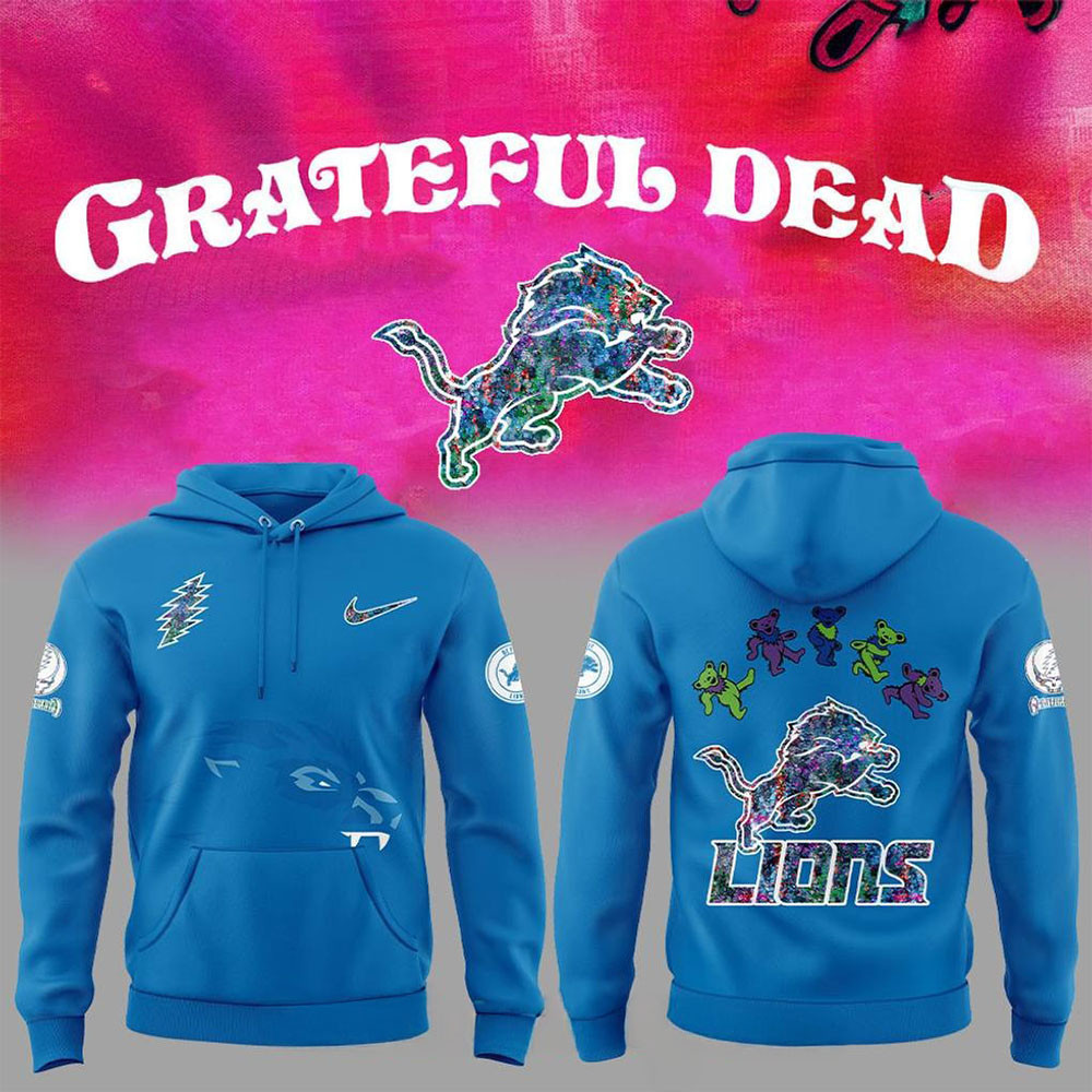 Detroit Lions Grateful Dead Night Special Hoodie Presents For Hockey Lovers