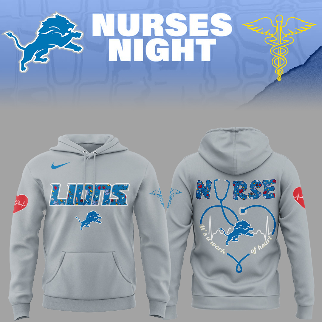Detroit Lions Nurses Appreciation Hoodie Gift Ideas For Football Players
