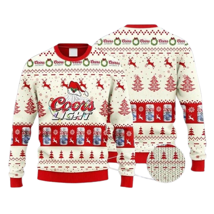 Diet Coke Reindeer Snowy Night Ugly Christmas Sweater