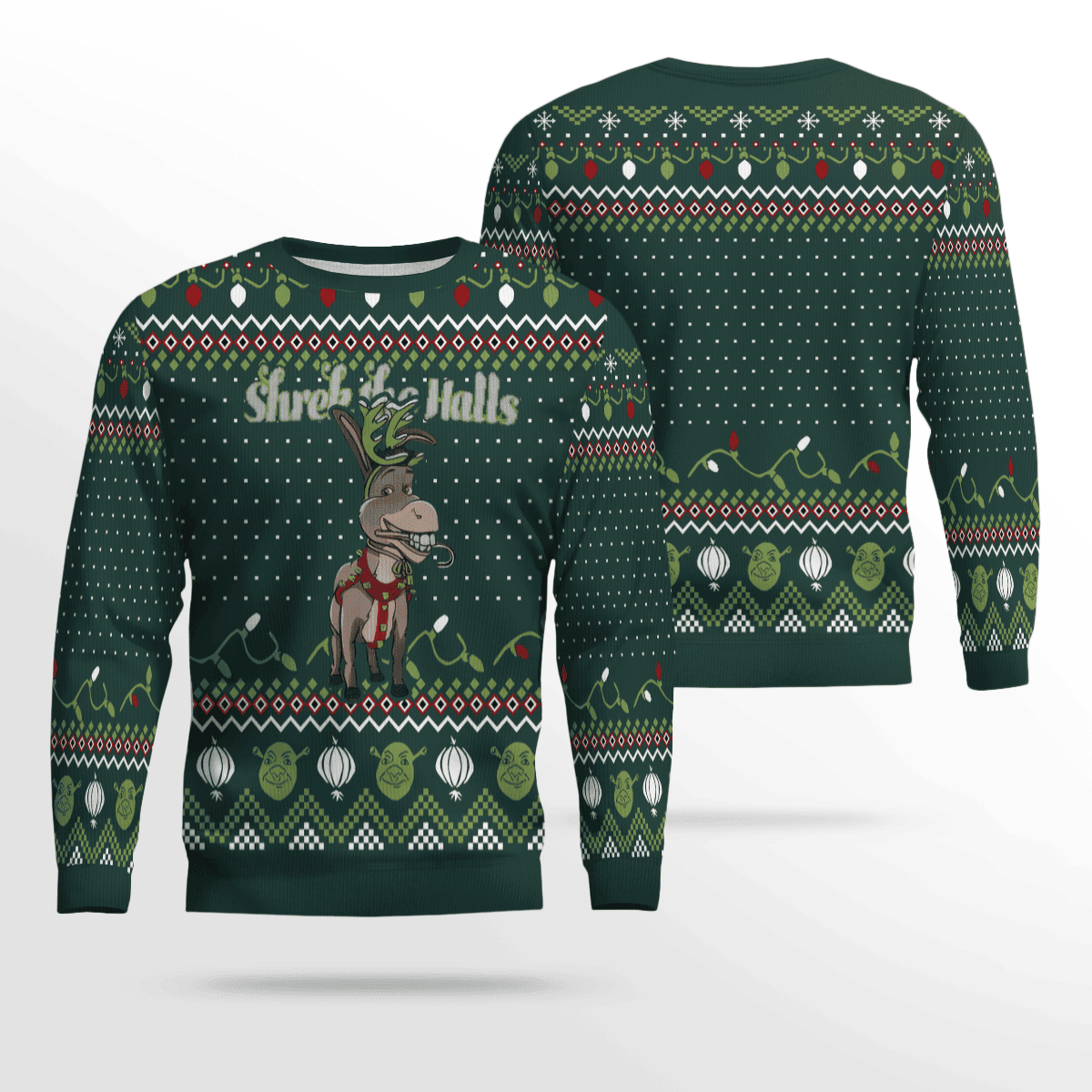 Donkey Shrek the Halls Holiday Ugly Sweater