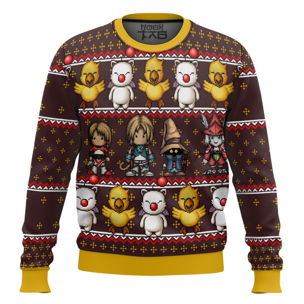 Final Fantasy Classic 8bit Ugly Christmas Sweater