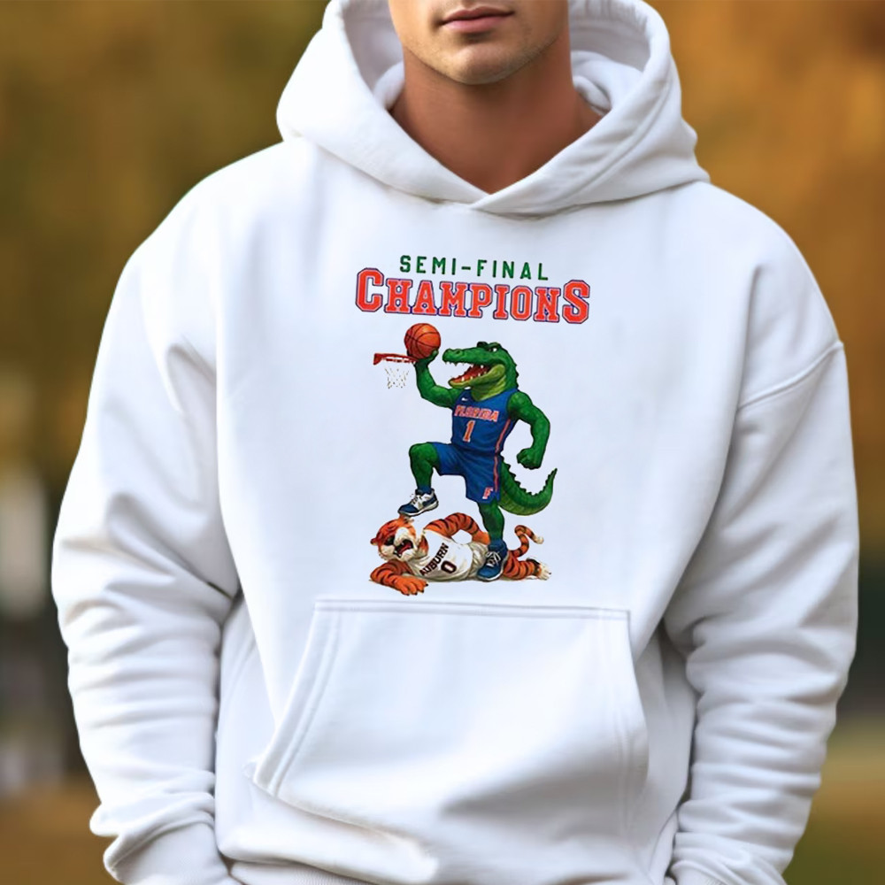 Florida Gators 2025 NCAA Mens Basketball Semi Final Champions Defeated Auburn Tiger Hoodie