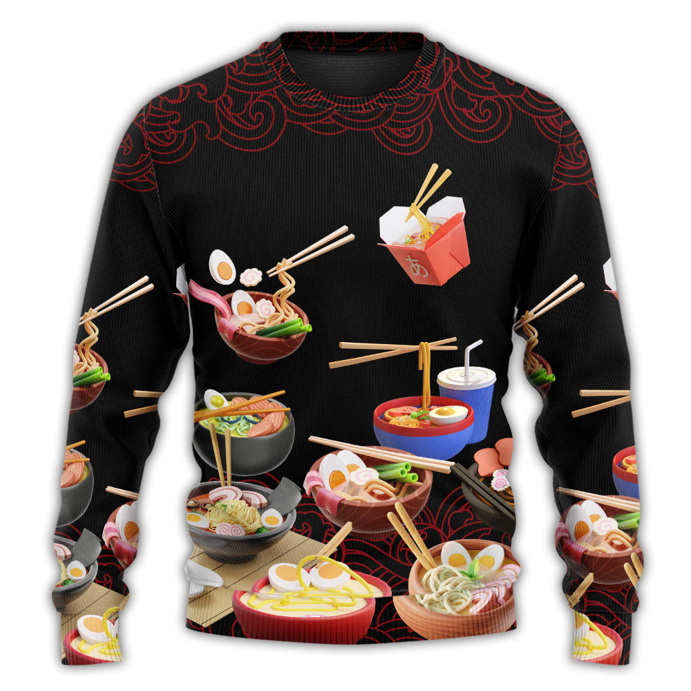 Food Ramen Fast Food Delicious Ugly Christmas Sweaters