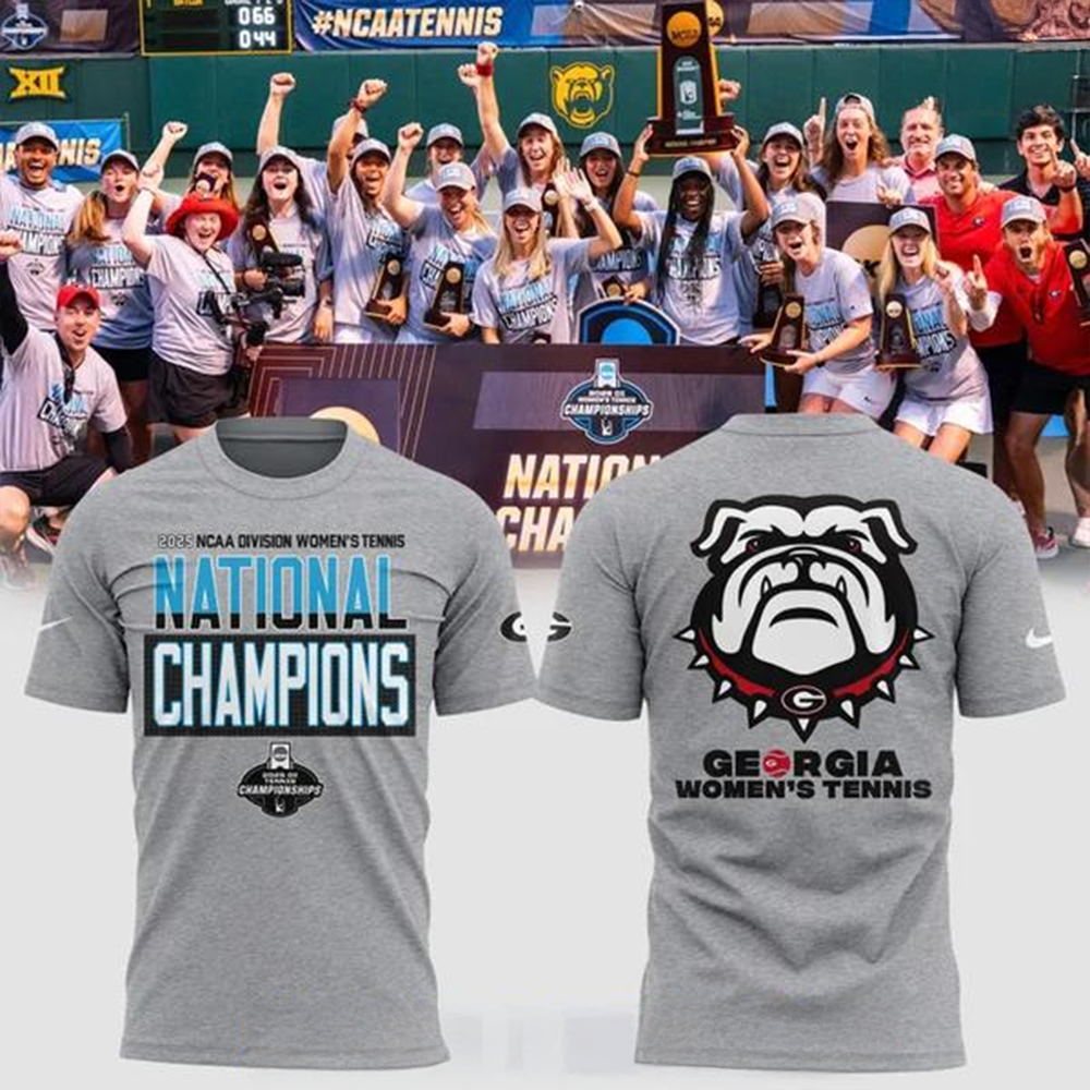 Georgia Bulldogs 2025 NCAA Division I Womens Tennis National Champions T-Shirt Gifts For Wife