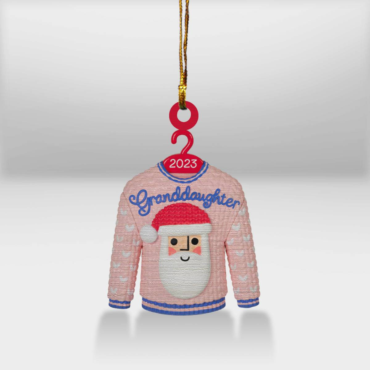 Granddaughter Christmas Sweater 2023 Ornament