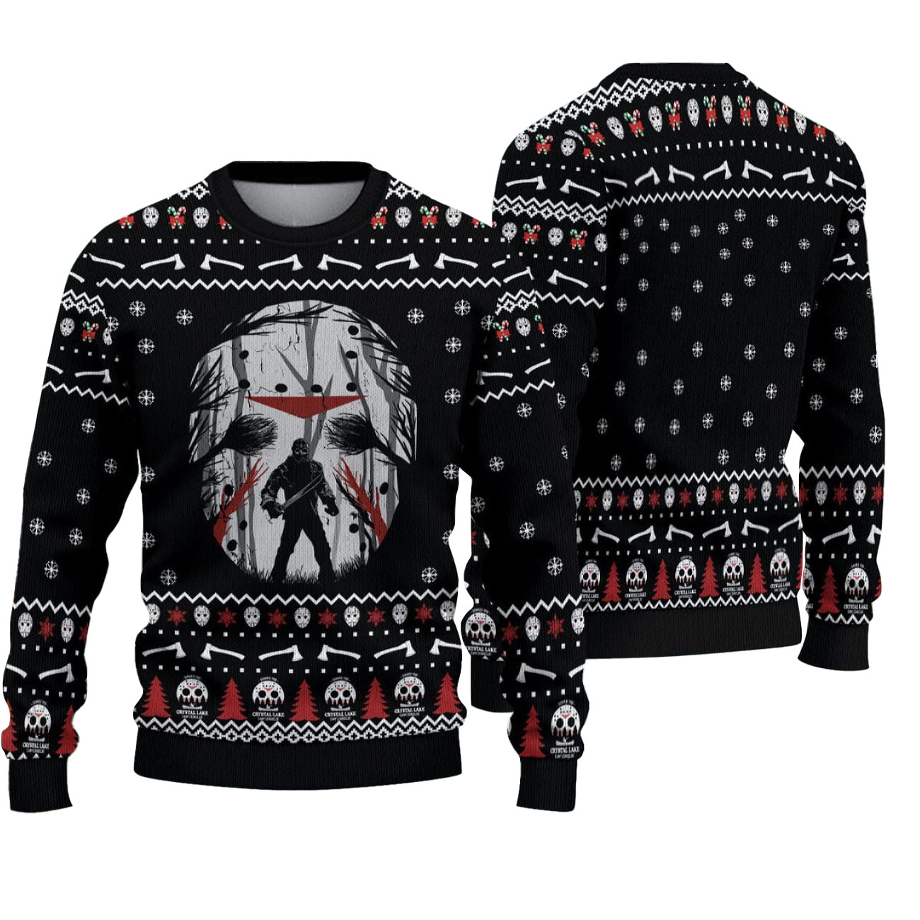 Halloween Jason Voorhees Ugly Christmas Sweater