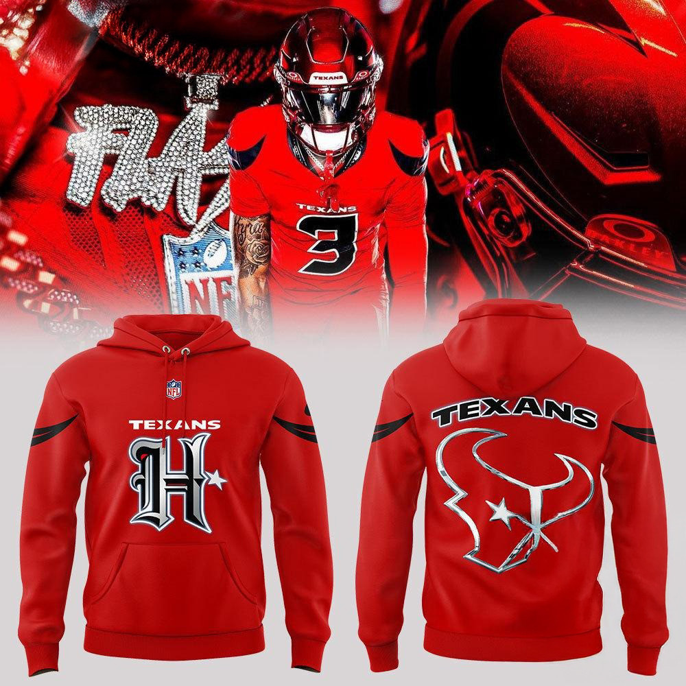 Houston Texans UNIFORM Battle Edition Red Hoodie Gifts For Football Fan