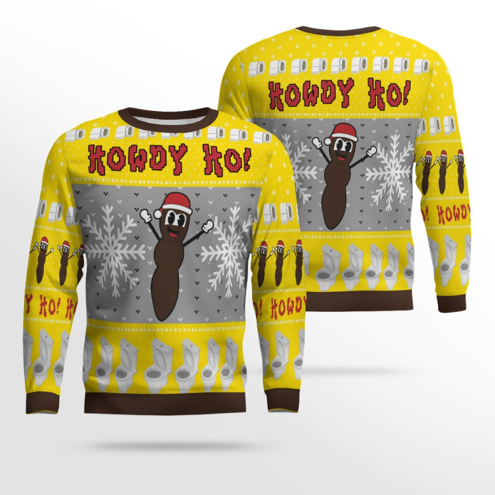 Howdy Ho Ugly Christmas Sweater Golden Yellow