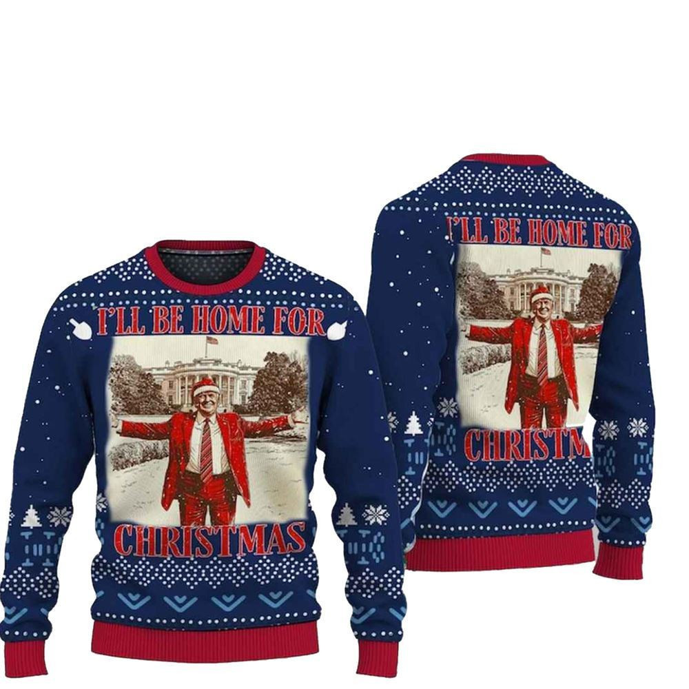 Ill Be Home for Christmas Ugly Christmas Sweater