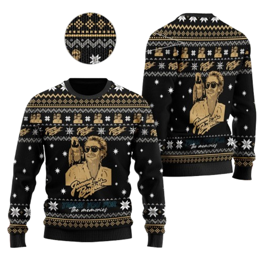 Jimmy Buffett Thank You For The Memories Ugly Christmas Sweater