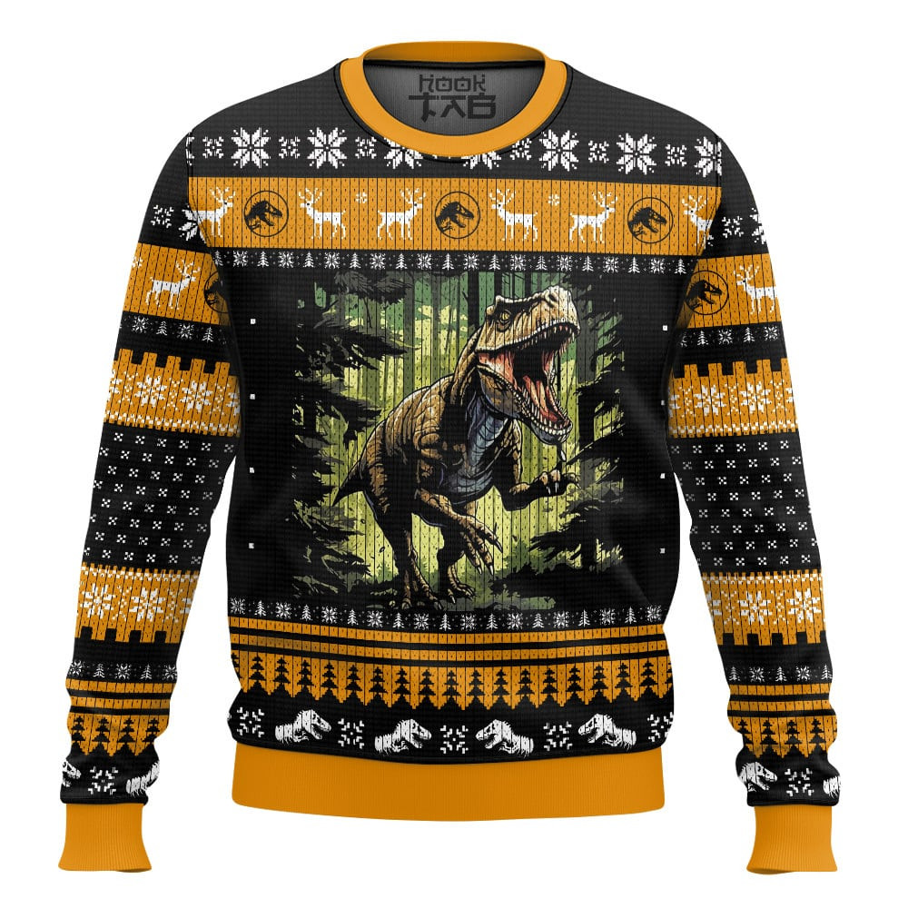 Jurassic Park T-Rex Ugly Christmas Sweater