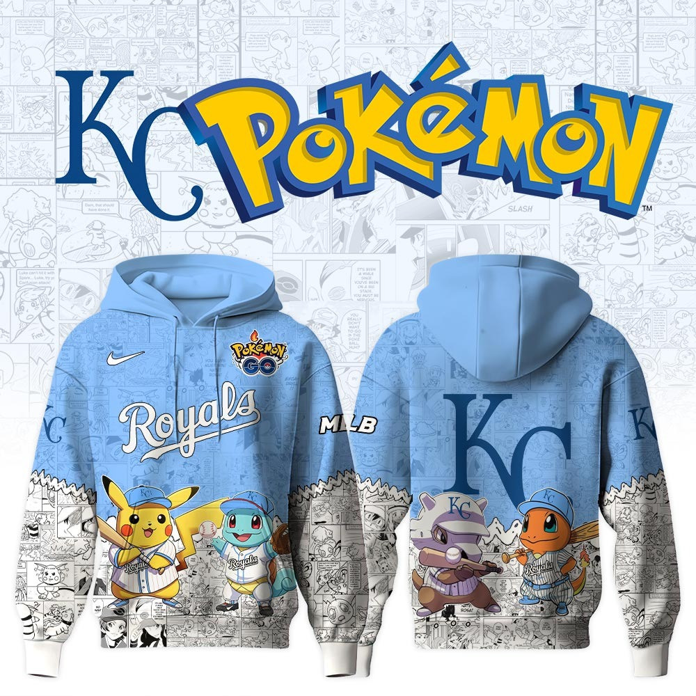 Kansas City Royals X PokÆ’mon Go Hoodie MLB Fan Merch Gifts For Baseball Lovers For Him Her