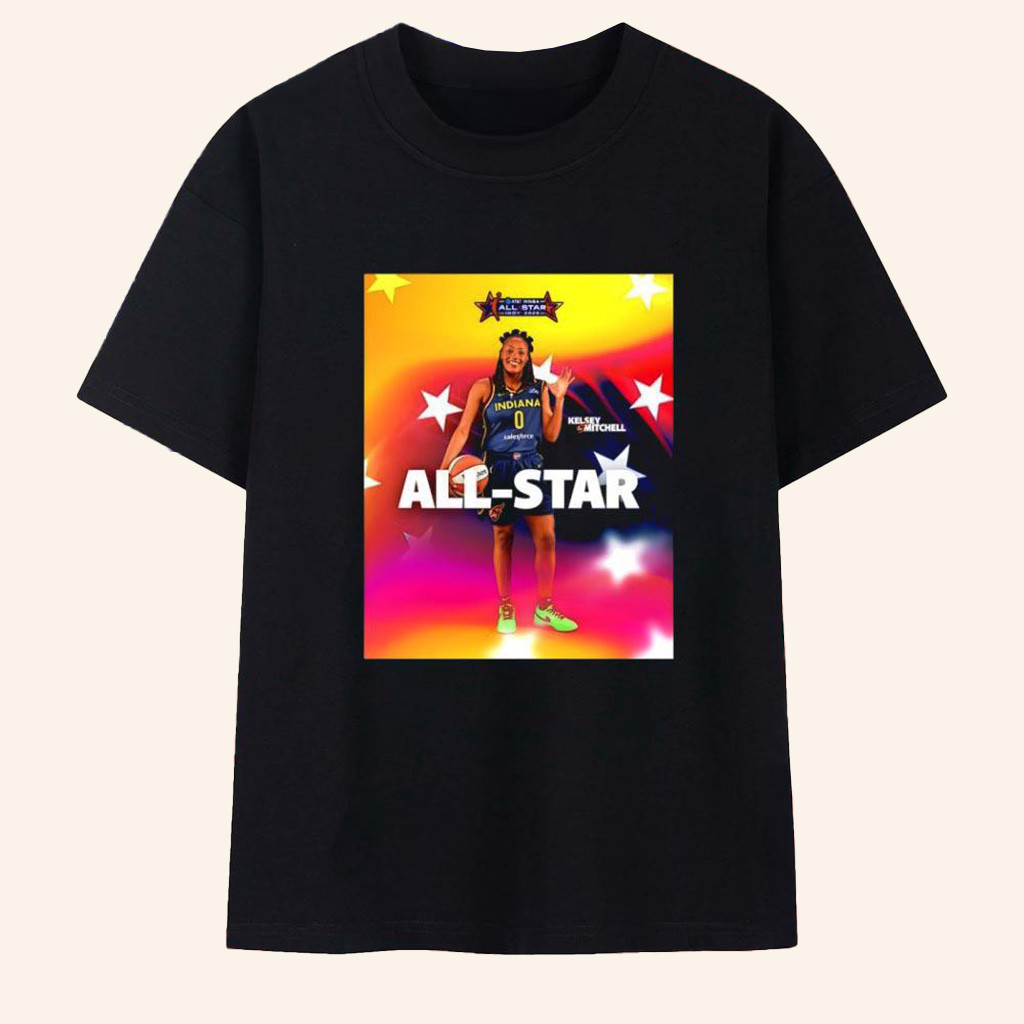 Kelsey Mitchell Indiana Fever 3x 2025 WNBA Allstar T-Shirt Cool Gifts For Basketball Fans