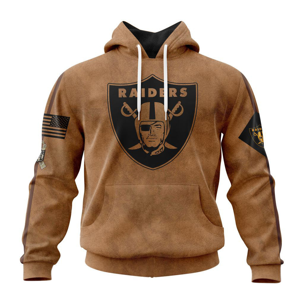 Las Vegas Raiders Basic Brown NFL 3D Hoodie