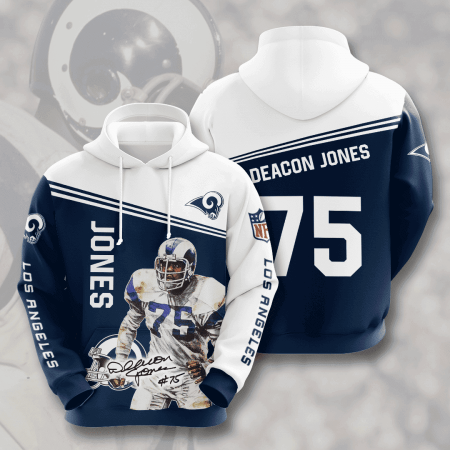 Los Angeles Rams Deacon Jones 75 Hoodie Zip Hoodie Version 533